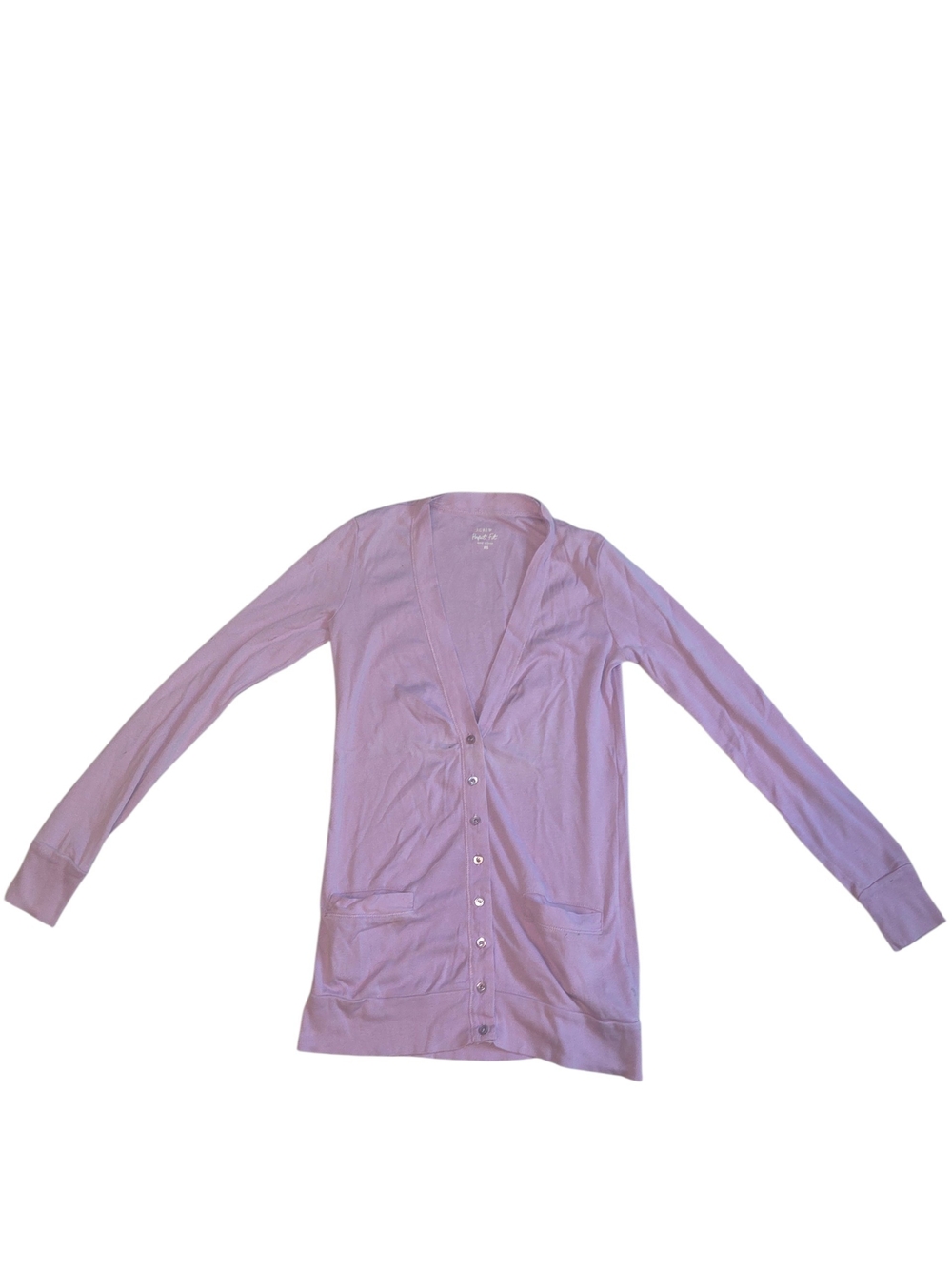 J. Crew Perfect Fit Lavender Cotton Cardigan. XS